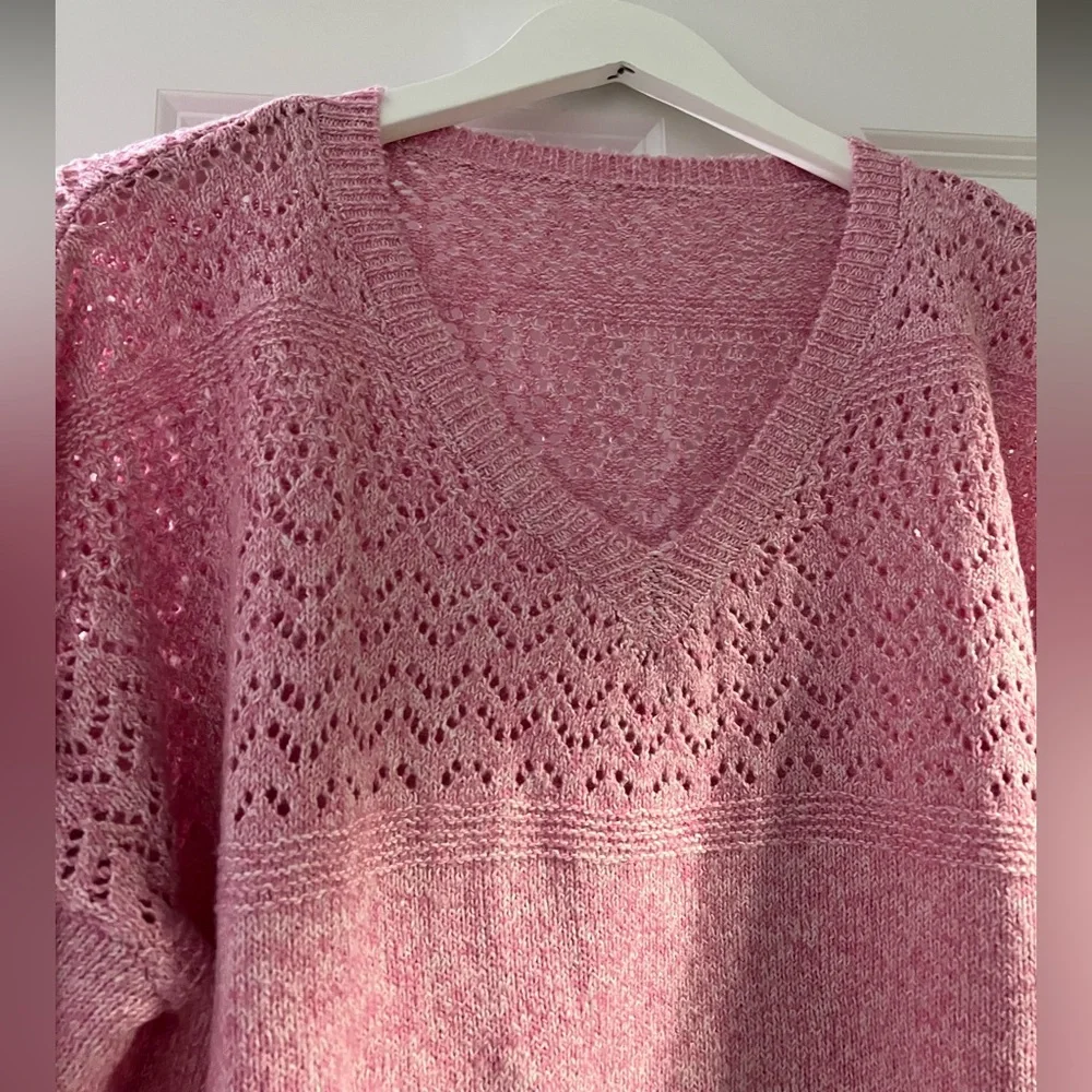 NEW without tags. Chic Soul Women's Pink Sweater - Picture 3 of 5